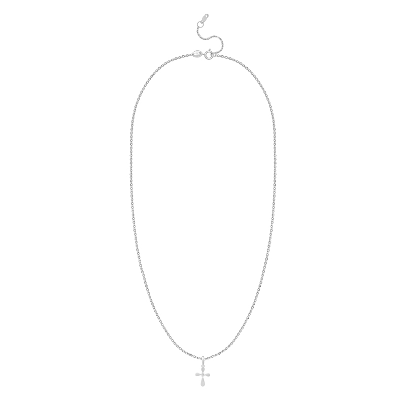 Pandantiv Cruce cu Lant Aur 18k Diamante BLANCO'S