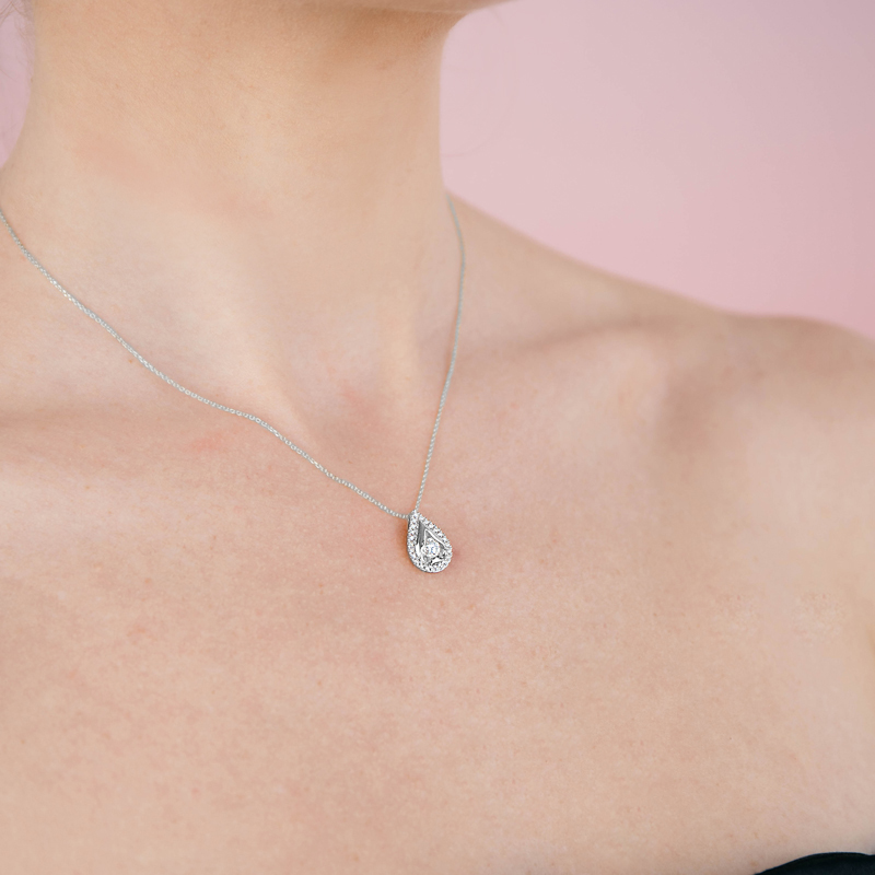 Pandantiv cu Lant Aur 18k Diamante BLANCO'S