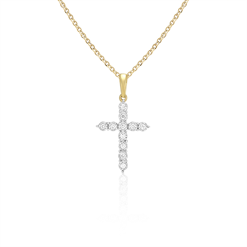 Pandantiv Cruce Aur 18k Diamante BLANCO'S