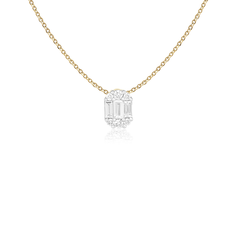 Pandantiv cu Lant Aur 18k Diamante BLANCO'S
