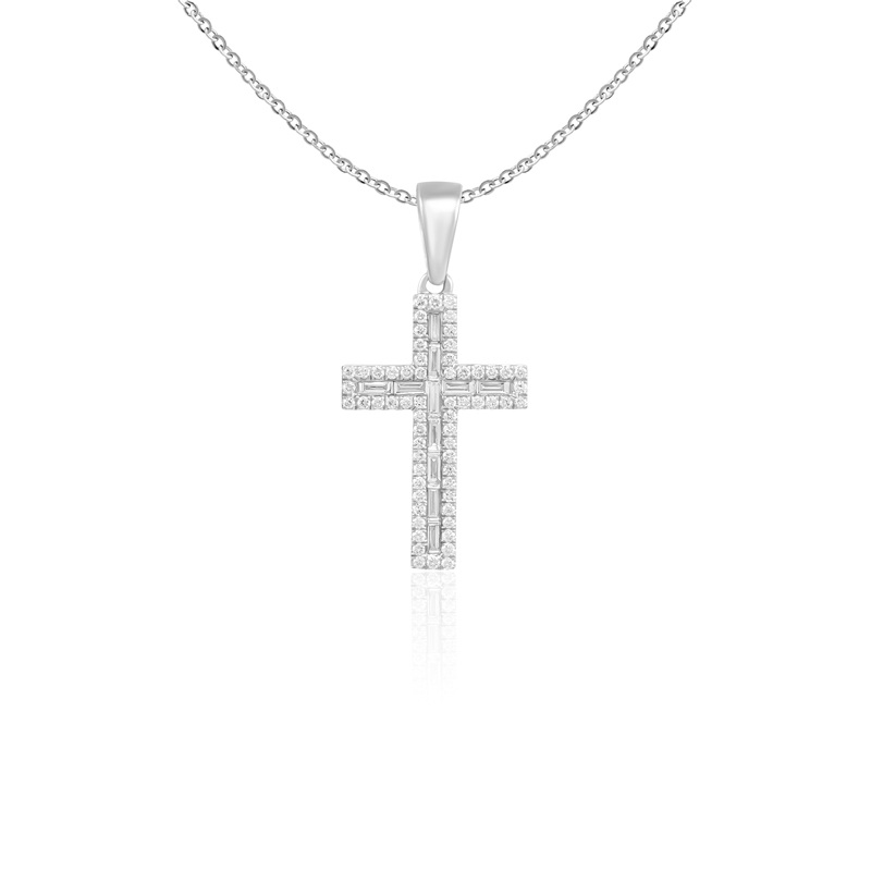 Pandantiv Cruce Aur 18k Diamante BLANCO'S