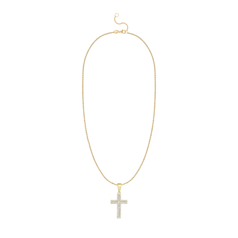 Pandantiv Cruce Aur 18k Diamante BLANCO'S