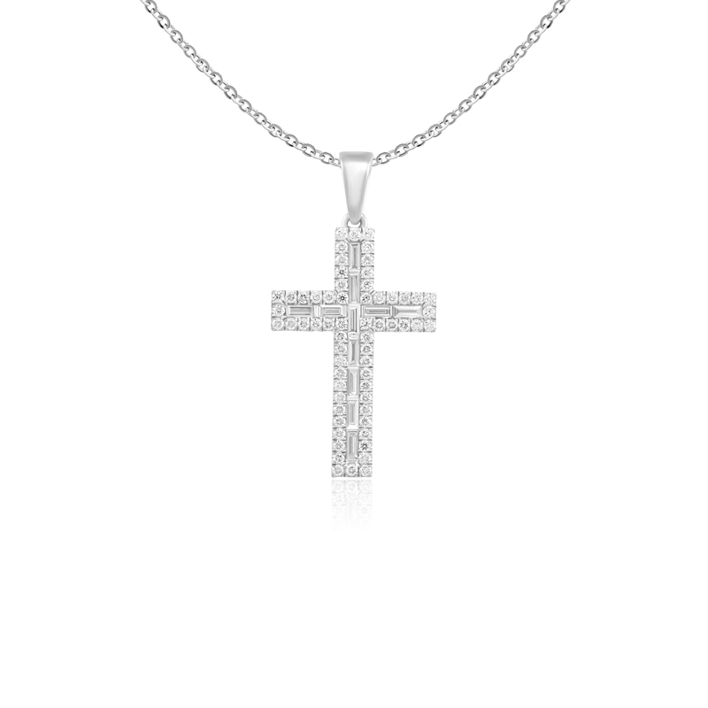 Pandantiv Cruce Aur 18k Diamante BLANCO'S