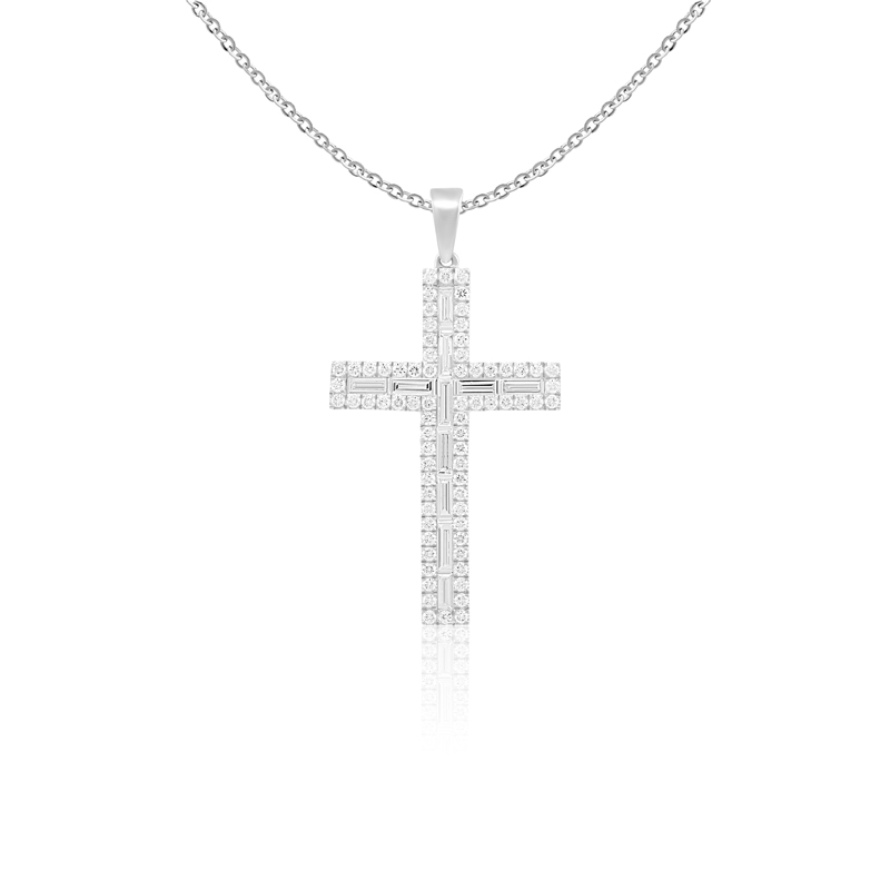 Pandantiv Cruce Aur 18k Diamante BLANCO'S