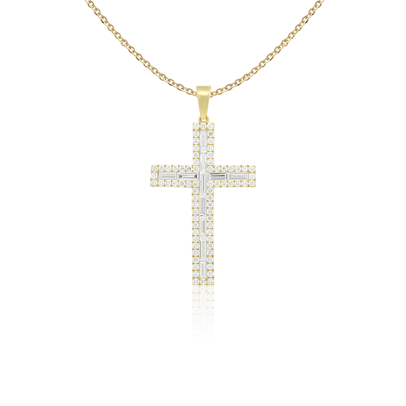 Pandantiv Cruce Aur 18k Diamante BLANCO'S