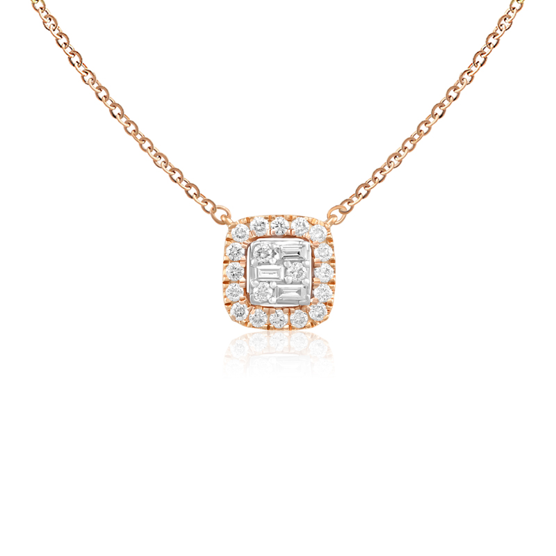 Pandantiv cu Lant Aur 18k Diamante BLANCO'S 