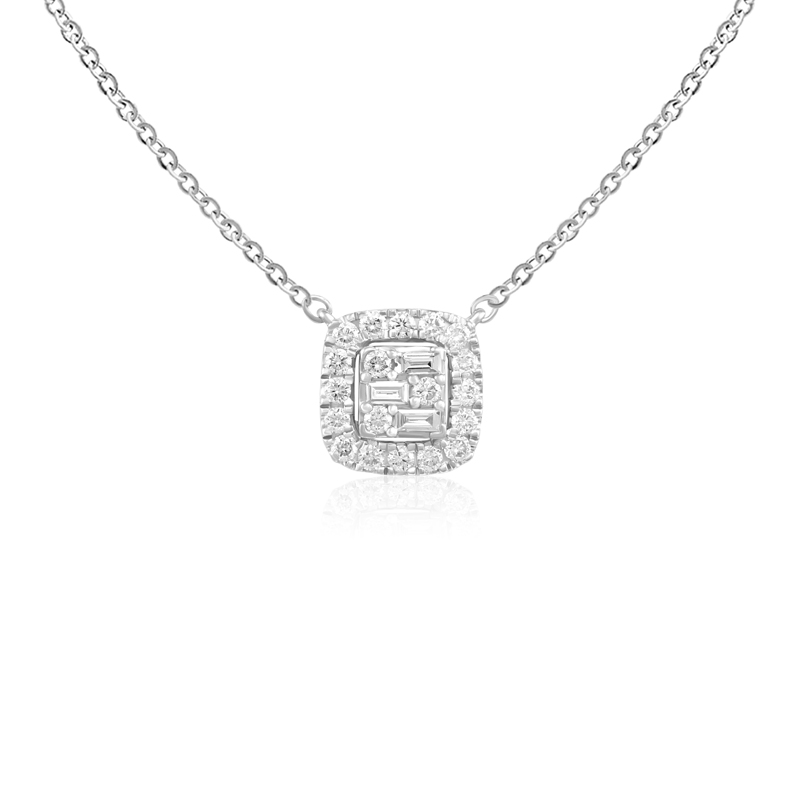 Pandantiv cu Lant Aur 18k Diamante BLANCO'S 