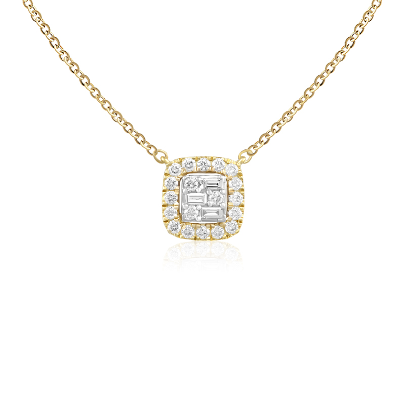 Pandantiv cu Lant Aur 18k Diamante BLANCO'S