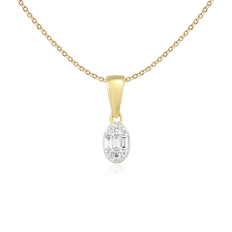 Pandantiv cu Lant Aur 18k Diamante BLANCO'S