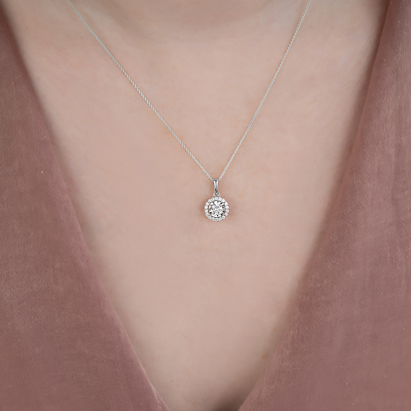 Pandantiv cu Lant Aur 18k Diamante BLANCO'S