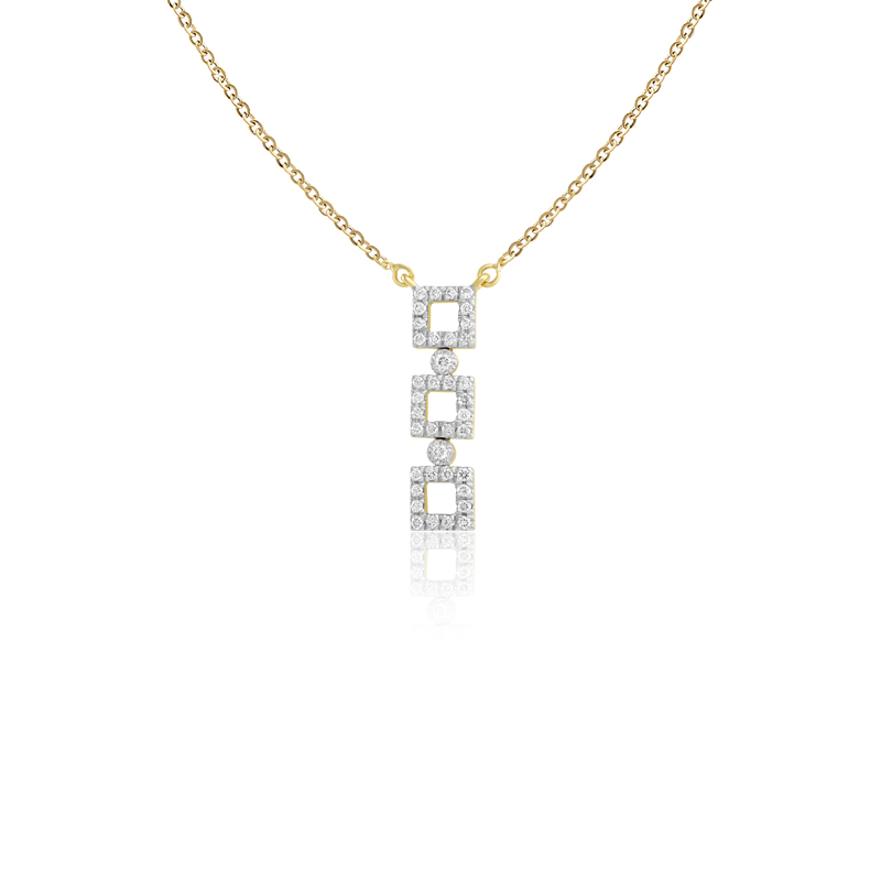 Pandantiv cu Lant Aur 18k Diamante BLANCO'S