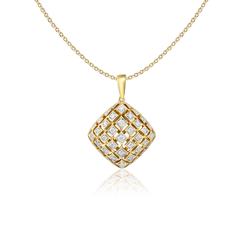 Pandantiv cu Lant Aur 18k Diamante BLANCO'S