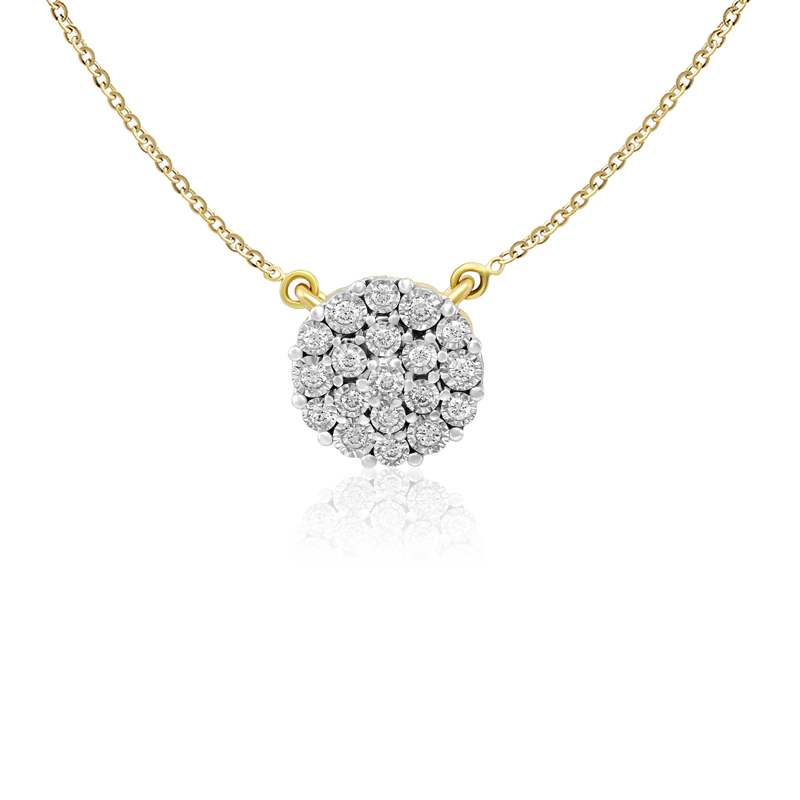 Pandantiv cu Lant Aur 18k Diamante BLANCO'S