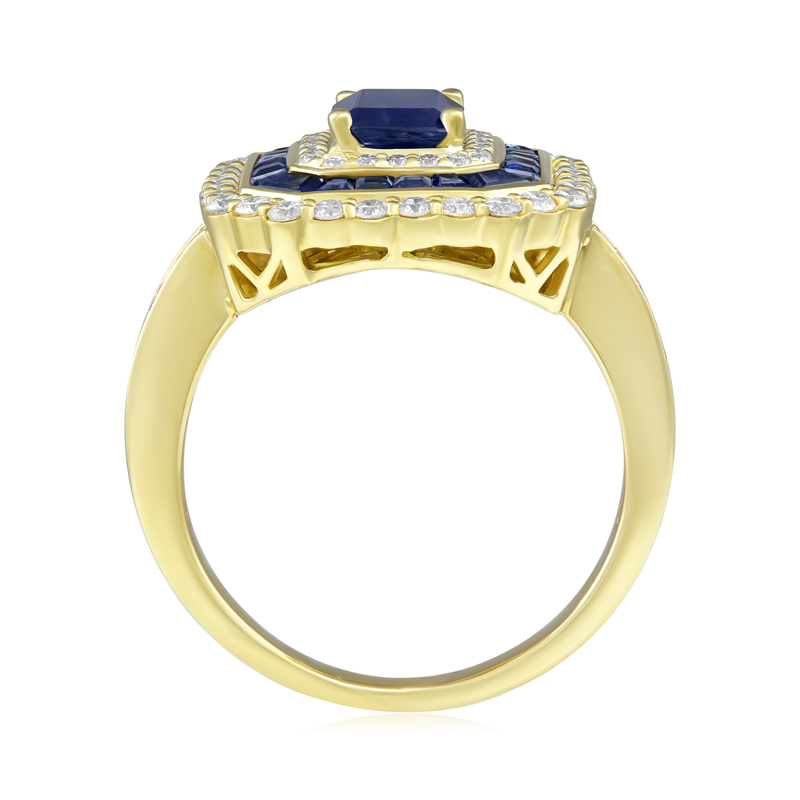 Inel Aur 18k Diamante, Safire DERUVO