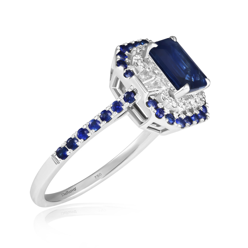 Inel Aur 18k Diamante,  Safire DERUVO