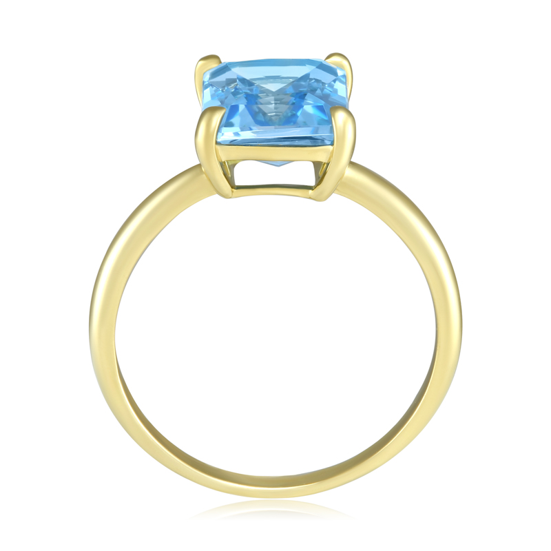 Inel Aur 18k Topaz Albastru, DERUVO