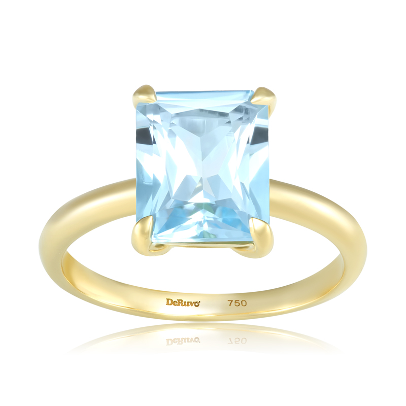 Inel Aur 18k Sky Blue Topaz , DERUVO