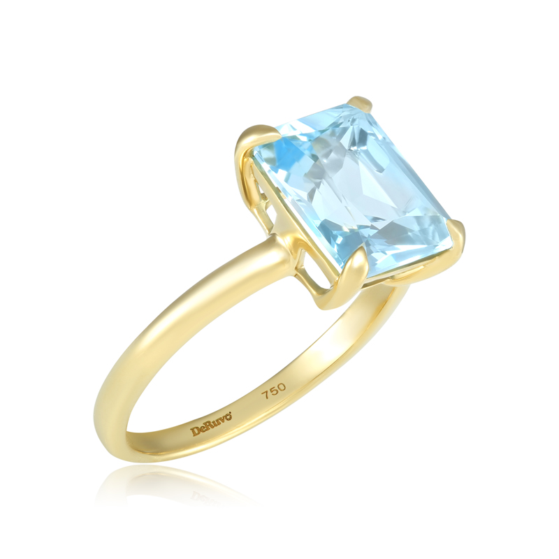 Inel Aur 18k Sky Blue Topaz , DERUVO