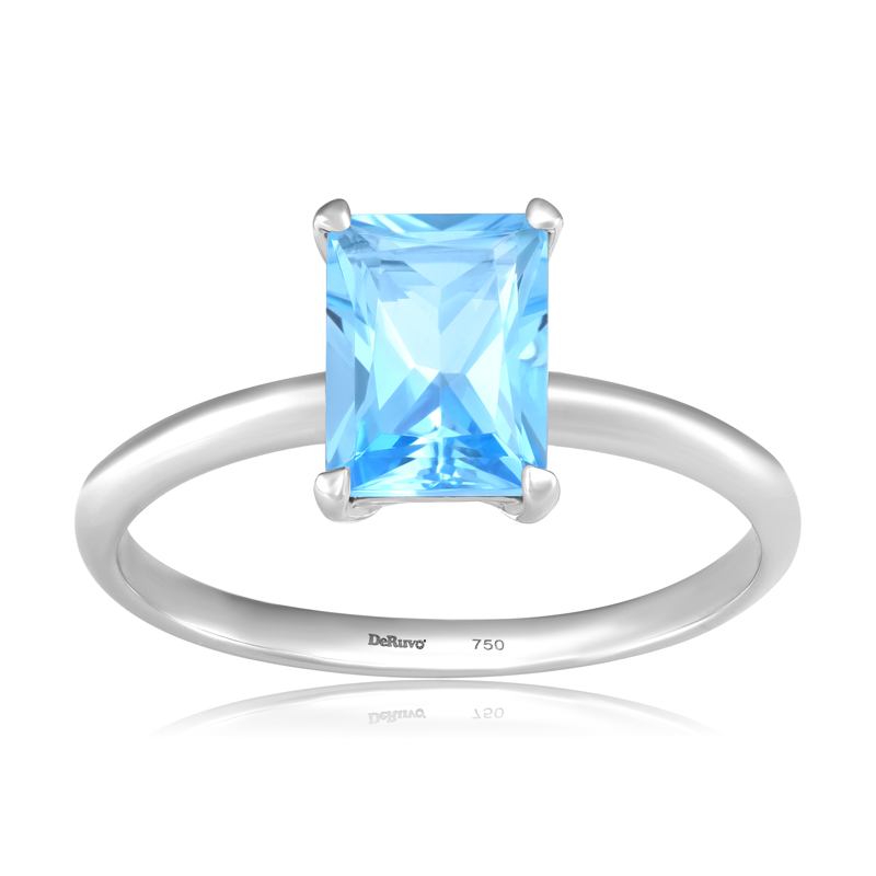 Inel Aur 18k Topaz Albastru, DERUVO