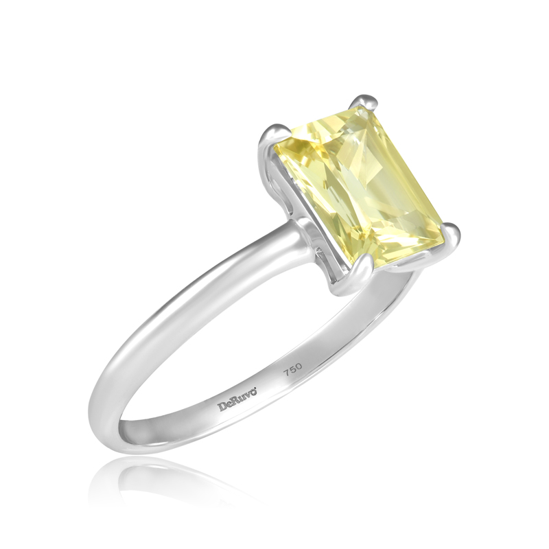 Inel Aur 18k Lemon Quartz, DERUVO