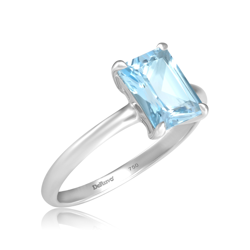 Inel Aur 18k Sky Blue Topaz , DERUVO