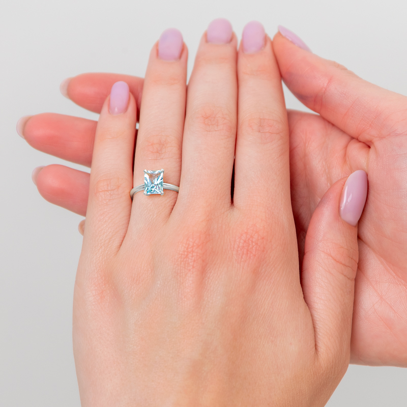 Inel Aur 18k Sky Blue Topaz , DERUVO