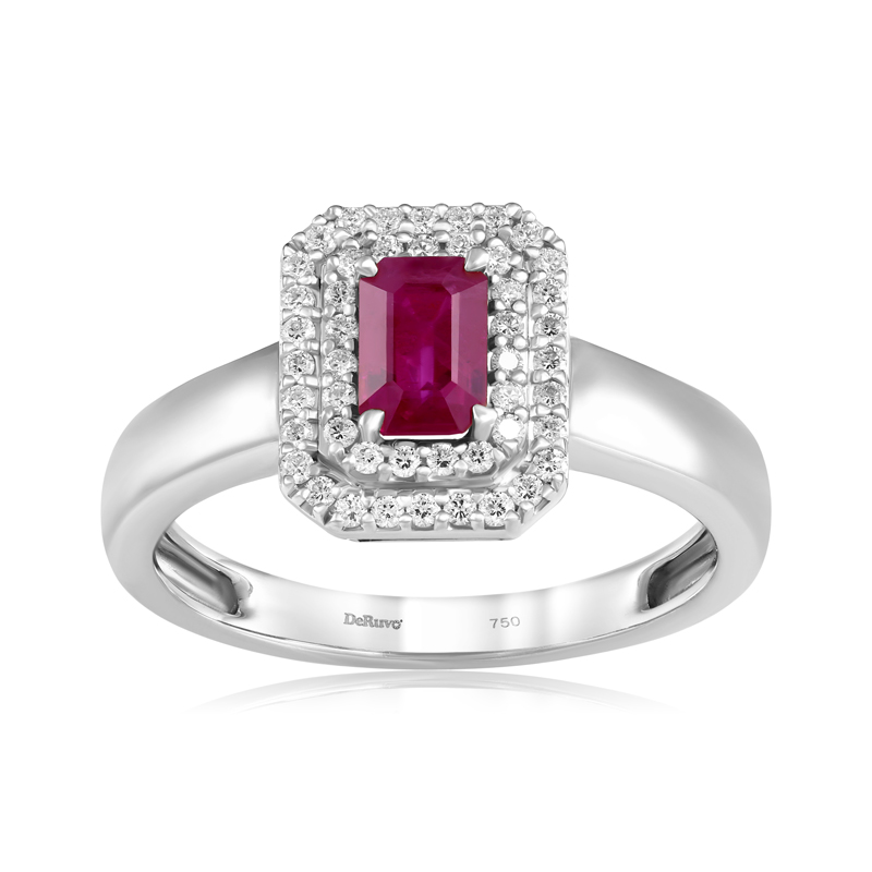 Inel Aur 18k Diamante, Rubin DERUVO Inel Aur 18k Diamante, Rubin DERUVO