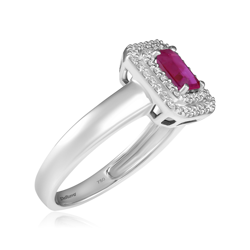 Inel Aur 18k Diamante, Rubin DERUVO Inel Aur 18k Diamante, Rubin DERUVO