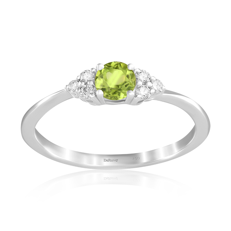 Inel Aur 18k Diamante, Peridot DERUVO