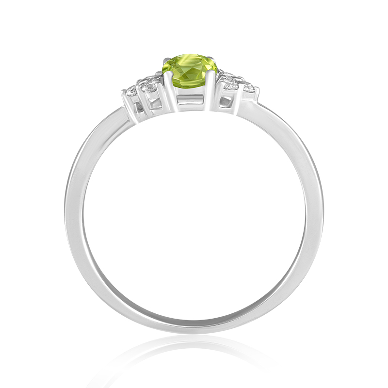 Inel Aur 18k Diamante, Peridot DERUVO