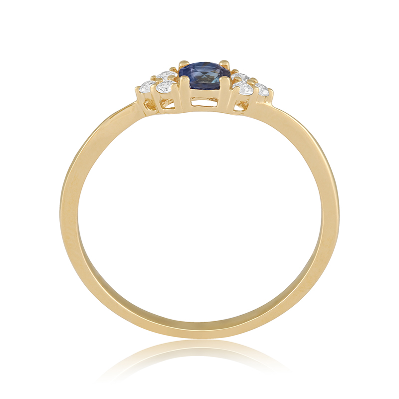 Inel Aur 18k Diamante, Safir DERUVO