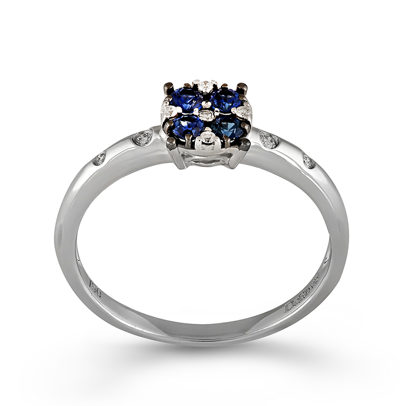 Inel Aur 18k Diamante, Safire DERUVO