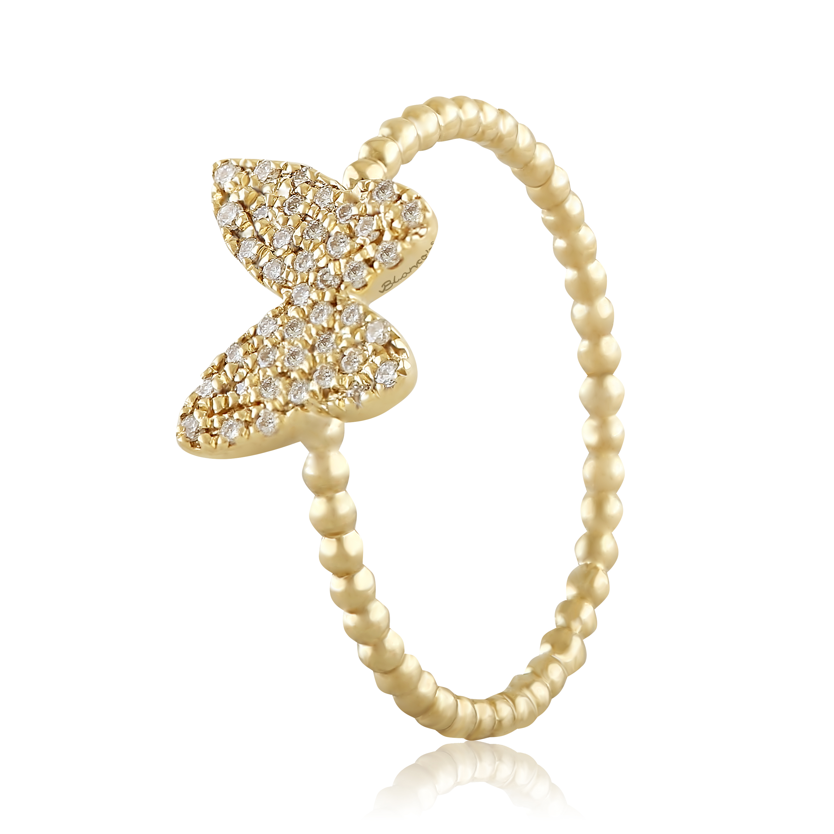 Inel Fluture Aur 18k Diamante BLANCO'S