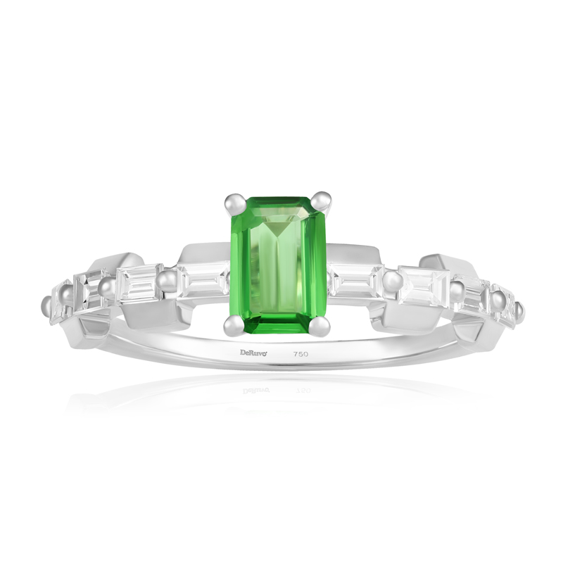 Inel Aur 18k Diamante, Tsavorit DERUVO Inel Aur 18k Diamante, Tsavorit DERUVO