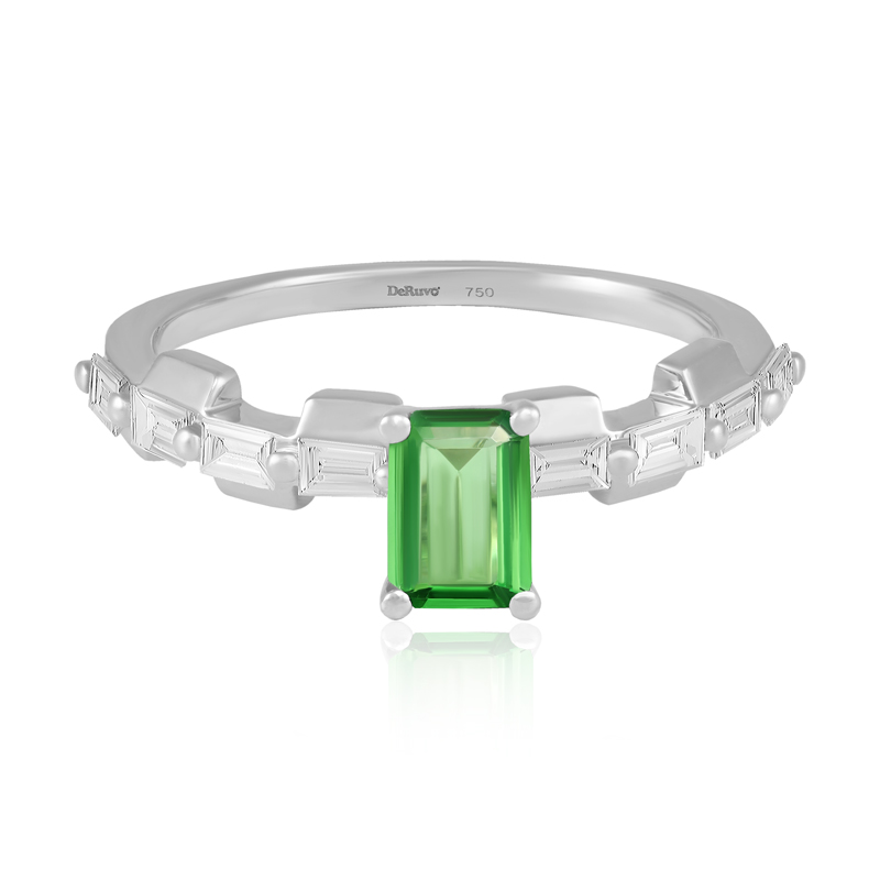 Inel Aur 18k Diamante, Tsavorit DERUVO Inel Aur 18k Diamante, Tsavorit DERUVO