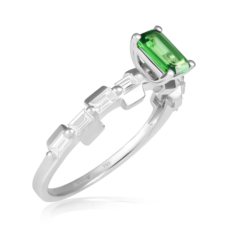 Inel Aur 18k Diamante, Tsavorit DERUVO Inel Aur 18k Diamante, Tsavorit DERUVO