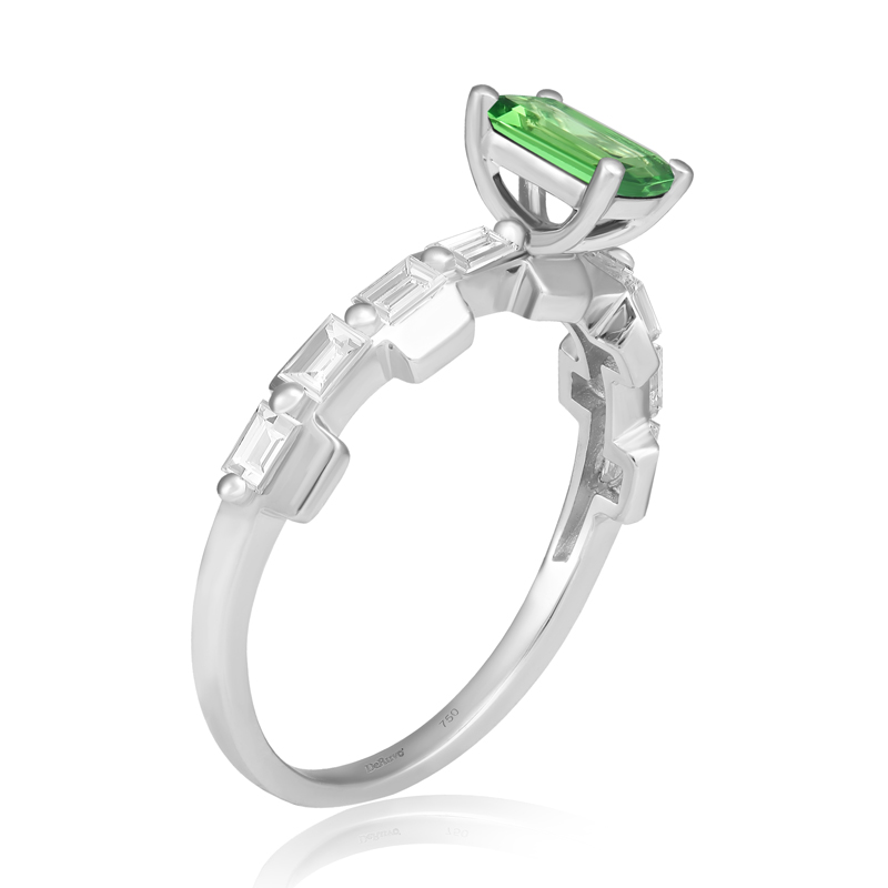 Inel Aur 18k Diamante, Tsavorit DERUVO Inel Aur 18k Diamante, Tsavorit DERUVO