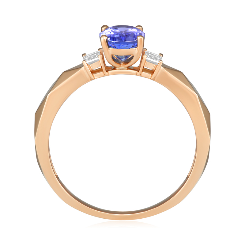 Inel Aur 18k Diamante, Tanzanit DERUVO