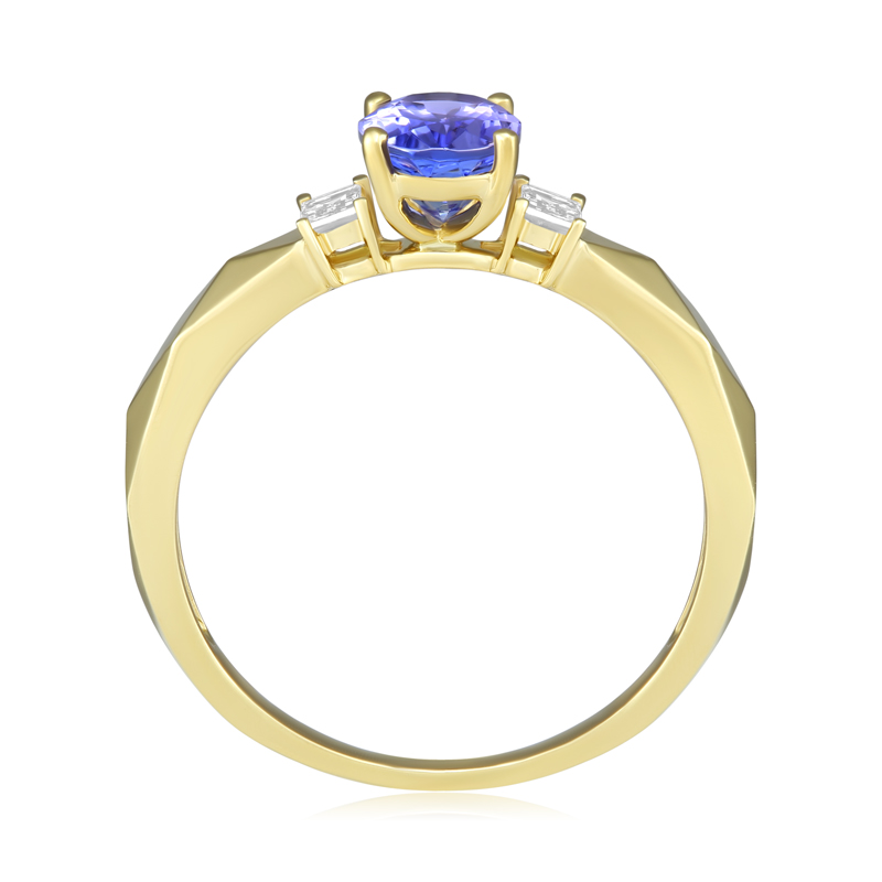 Inel Aur 18k Diamante, Tanzanit DERUVO