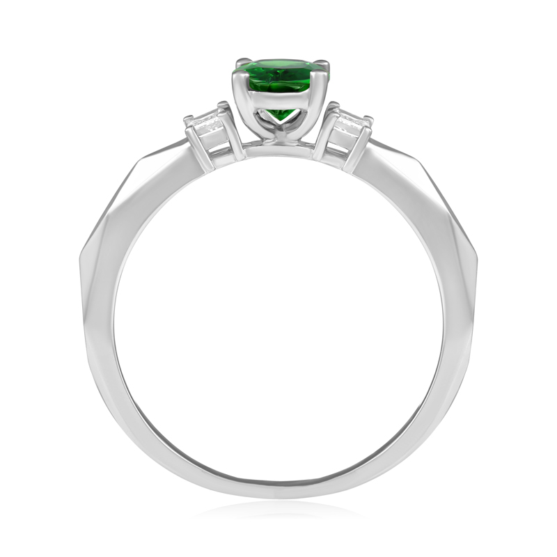 Inel Aur 18k Diamante, Tsavorit DERUVO