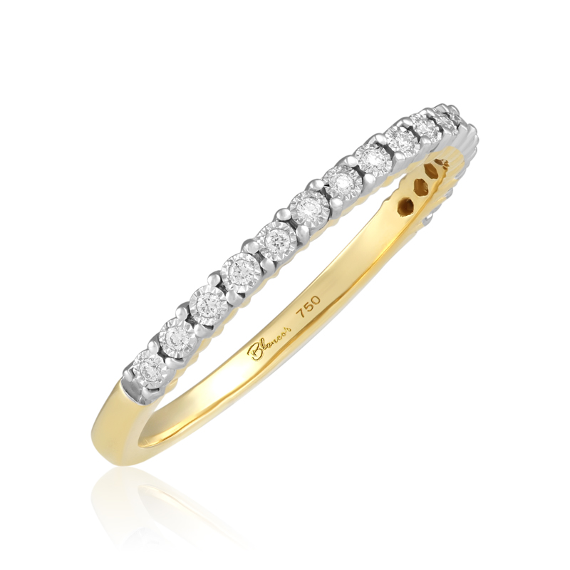 Inel Semi Eternity Aur 18k Diamante BLANCO'S