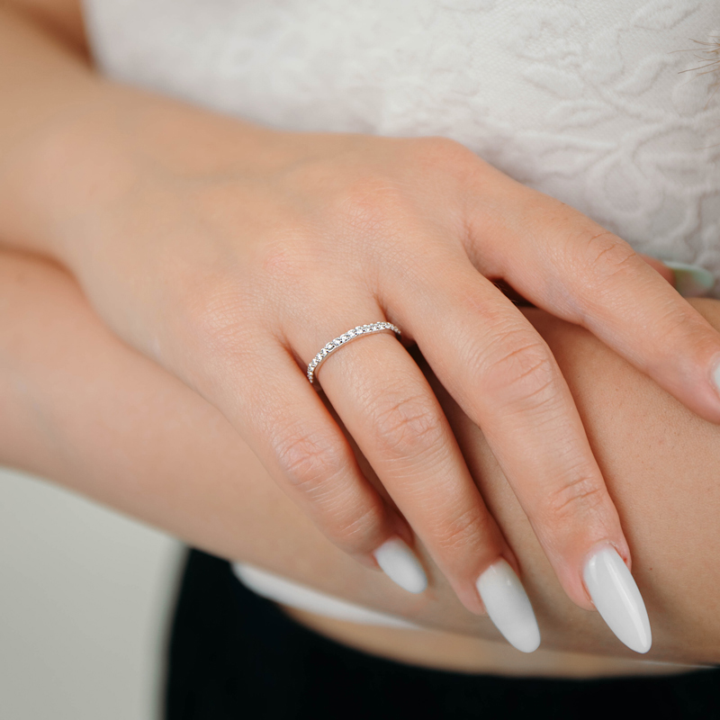 Inel Semi Eternity Platina 950 Diamante BLANCO'S