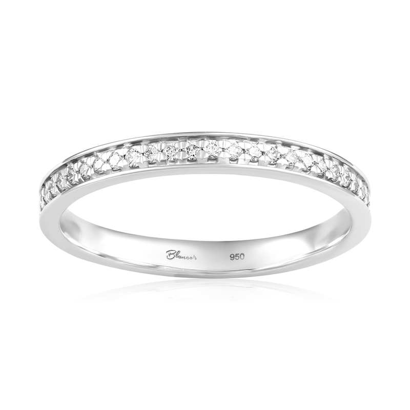 Inel Semi Eternity Platina 950 Diamante BLANCO'S