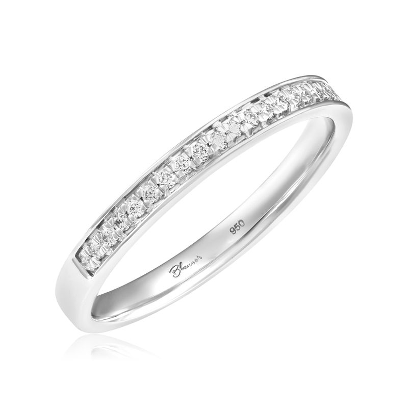 Inel Semi Eternity Platina 950 Diamante BLANCO'S