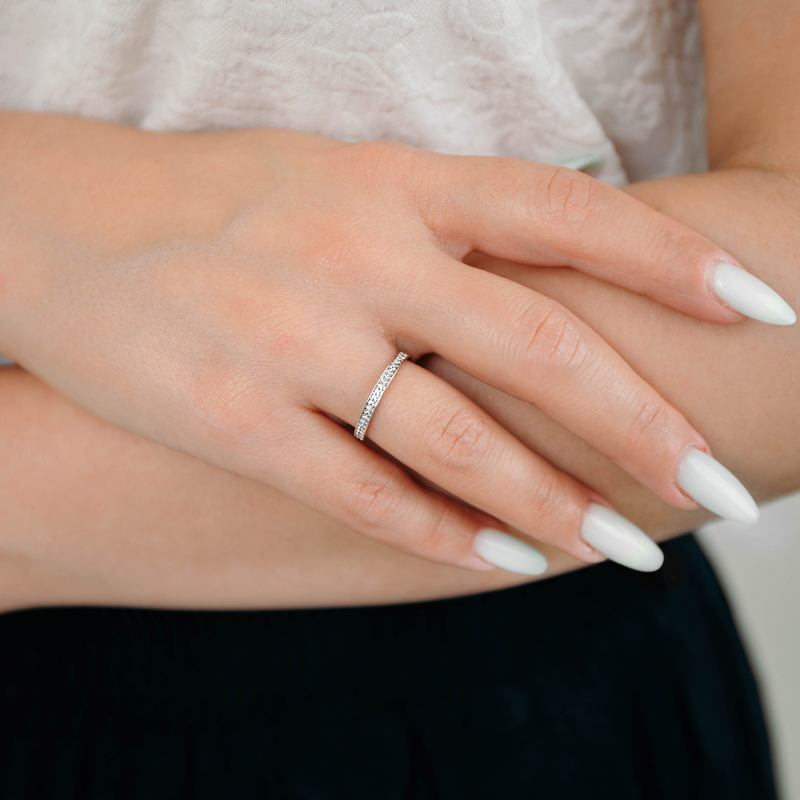 Inel Semi Eternity Platina 950 Diamante BLANCO'S