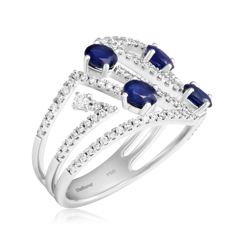 Inel Aur 18k Diamante, Safire DERUVO Inel Aur 18k Diamante, Safire DERUVO