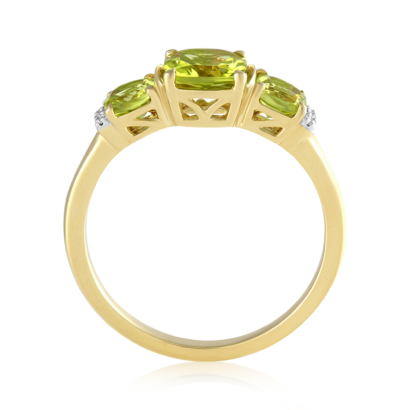 Inel Aur 18k Diamante, Peridot DERUVO