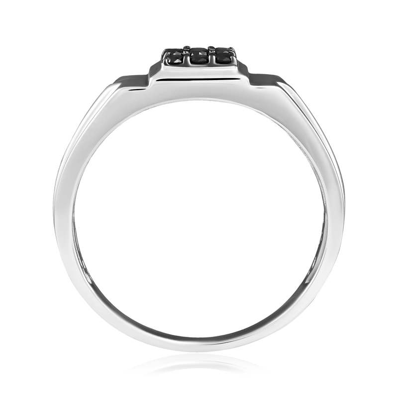 Inel Platina 950 Diamante Negre LEO MARCUS