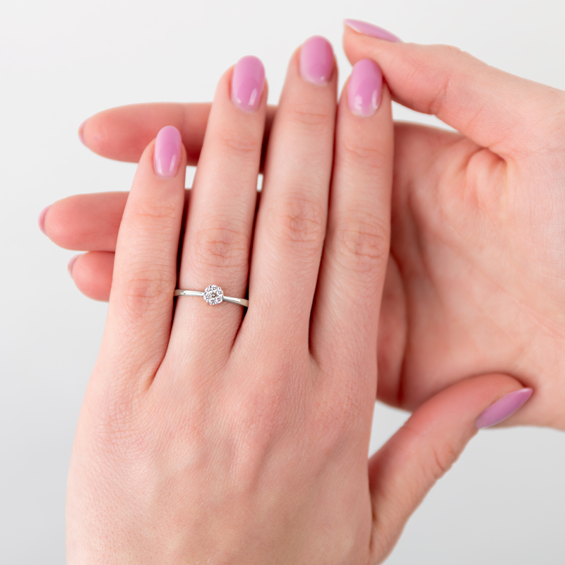 Inel Logodna Aur 18k Diamante BLANCO'S