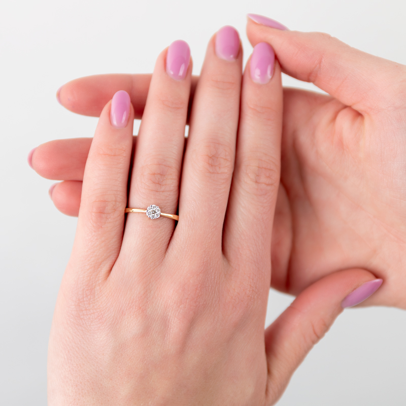 Inel Logodna Aur 18k Diamante BLANCO'S